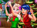 Spill Ladybug And Elsa Xmas Selfie