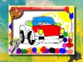 Spill Cartoon Cars Coloring Book