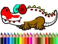 Spill Back To School: Aligator Coloring
