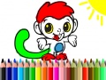 Spill Back To School: Monkey Coloring