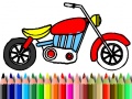 Spill Back To School: Motorbike Coloring