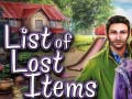 Spill List of Lost Items