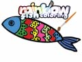 Spill Rainbow Fish Coloring