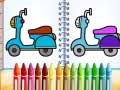 Spill Cute Bike Coloring Book