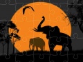 Spill Elephant Silhouette Jigsaw