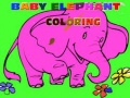 Spill Baby Elephant Coloring