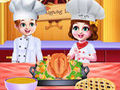 Spill Chef Twins Thanksgiving Dinner Cooking