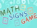Spill Math Signs Game
