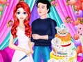 Spill Mermaid Girl Wedding Cooking Cake