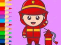 Spill Coloring Book: Fireman