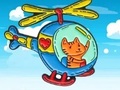 Spill Coloring Book: Cat Driving Helicopter