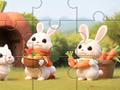 Spill Jigsaw Puzzle: Rabbits With Carrots