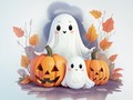 Spill Coloring Book: Halloween Ghosts