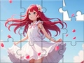Spill Jigsaw Puzzle: White Dress Girl