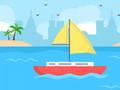 Spill Coloring Book: Boat On Sea