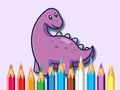 Spill Coloring Book: Dinosaur With Flowers