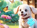 Spill Jigsaw Puzzle: Dog In Garden