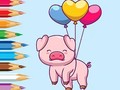 Spill Coloring Book: Balloon Pig