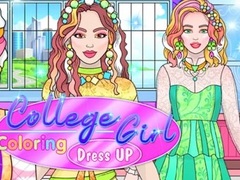Spill College Girl Coloring Dress Up