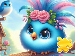 Spill Jigsaw Puzzle: Cute Blue Bird