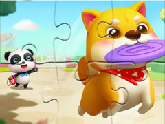 Spill Jigsaw Puzzle: Little Panda Play With Pet