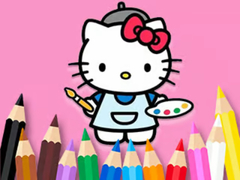 Spill Coloring Book: Hello Kitty Painting