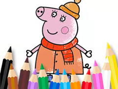 Spill Coloring Book: Mommy Pig Winter