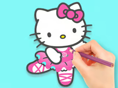 Spill Coloring Book: Hello Kitty Dancing
