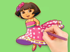 Spill Coloring Book: Dora Prepare Party