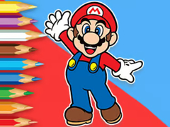 Spill Coloring Book: Mario Happy Skating