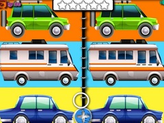 Spill Cartoon Cars Spot The Difference