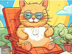 Spill Jigsaw Puzzle: Enjoying Cat