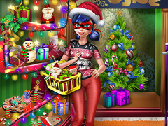 Spill Dotted Girl Christmas Shopping