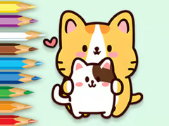 Spill Coloring Book: Hugging Cat