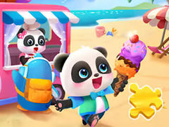 Spill Jigsaw Puzzle: Baby Panda Ice Cream Car