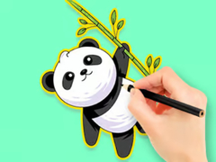 Spill Coloring Book: Panda Eat Bamboo