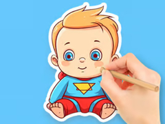 Spill Coloring Book: Cute Super Baby