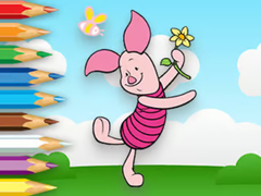 Spill Coloring Book: Piglet Holds Toy Windmill
