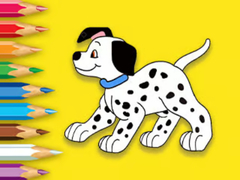 Spill Coloring Book: Cute Spotted Dog