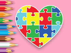 Spill Coloring Book: Heart Jigsaw