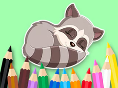 Spill Coloring Book: Baby Raccoon