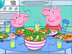 Spill Jigsaw Puzzle: Peppa Dinner Time