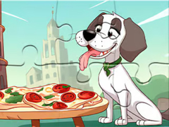 Spill Jigsaw Puzzle: Dog Eating Pizza