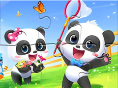 Spill Jigsaw Puzzle: Baby Panda Spring Outing