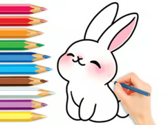 Spill Coloring Book: Cute Rabbit