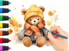 Spill Coloring Book: Autumn Bear