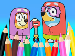 Spill Coloring Book: Bluey Flossing Grannies