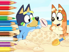 Spill Coloring Book: Bluey On The Beach