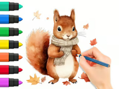 Spill Coloring Book: Autumn Squirrel