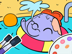 Spill Coloring Book: Elephant Swim
